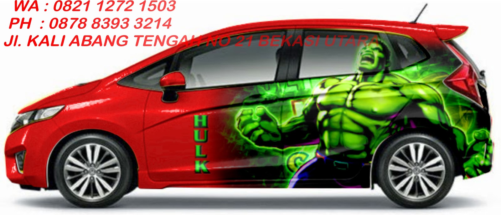 Gambar Cutting Sticker Mobil Honda Jazz Merah Duniaotto