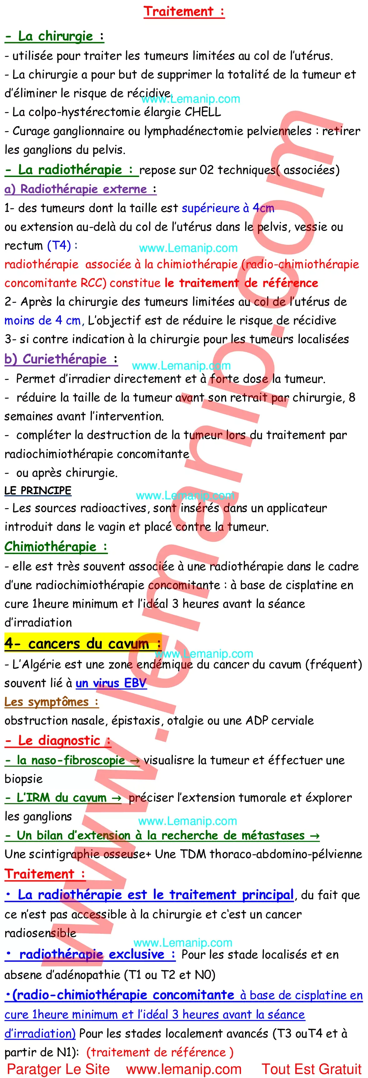 Résumé Cour 9 Du Module Radiothérapie RTH 3