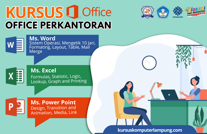 Office Perkantoran Retro Komputer