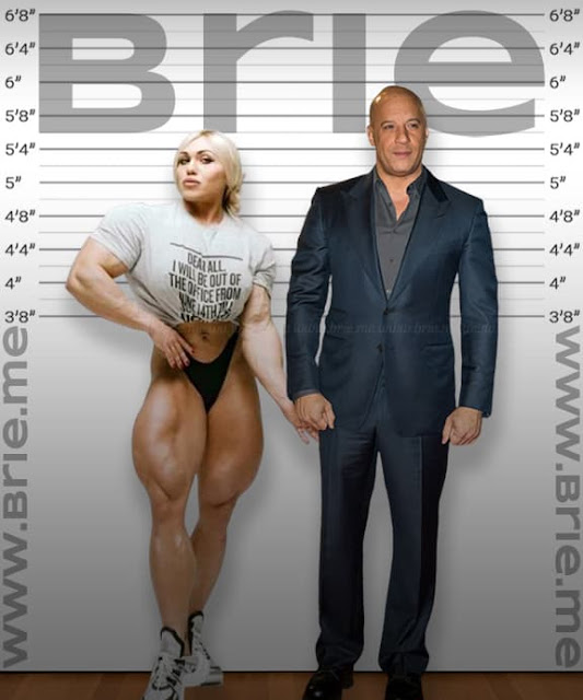 Vin Diesel height comparison with Nataliya Kuznetsova