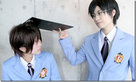 ouran high school host club cosplay - fujioka haruhi and ootori kyouya