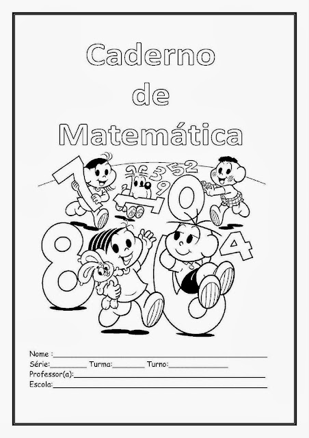 Capas de caderno de matemática