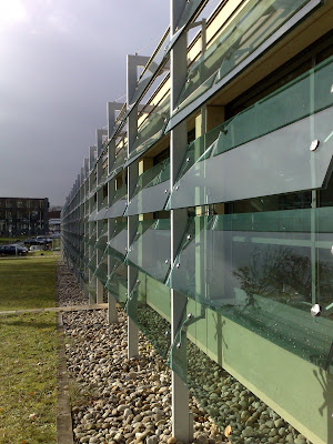 glass façade,  sport school