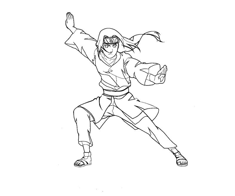 Printable Neji Hyuga 10 Coloring Page