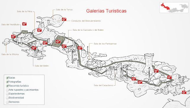 mapa de las cuevas de nerja