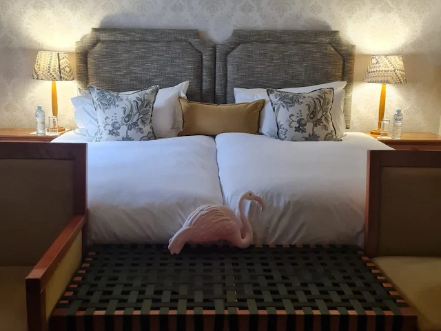 Pretty Pink Flamingo in Room at Eendracht Hotel, Stellenbosch