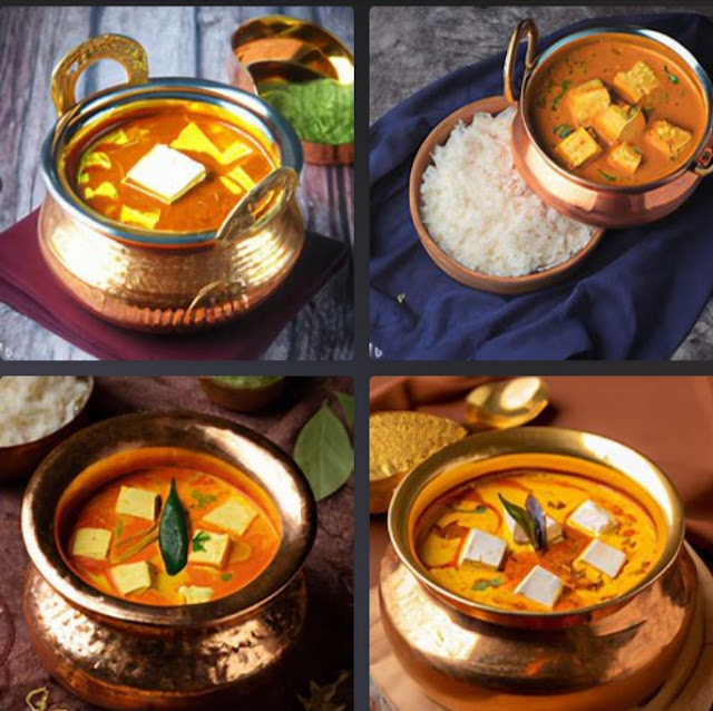 Shahi Paneer Served in Different Style