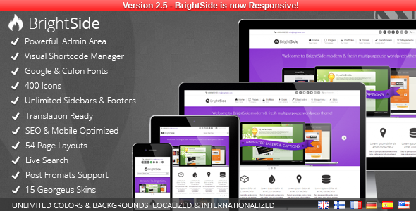 BrightSide - Modern Multipurpose Wordpress Theme - Corporate WordPress