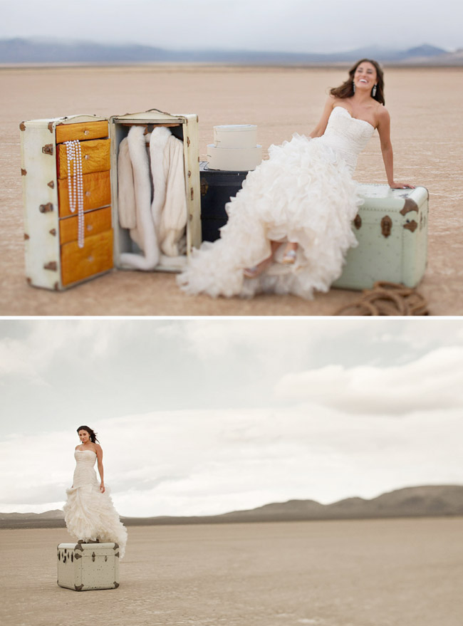 Vegas Desert Bridal Photo