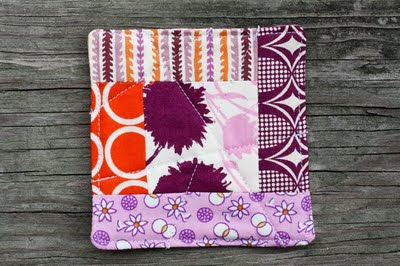 Quilted Logcabin Coaster Tutorial - In Color Order