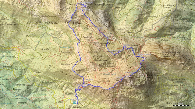 Mapa Ruta Sierra de Aramotz Este