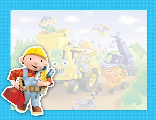 Bob Builder Free Printable Invitations, Labels or Cards.