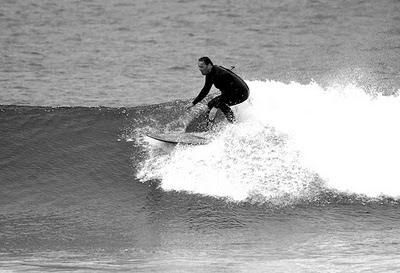 Dave Barnwell surfing