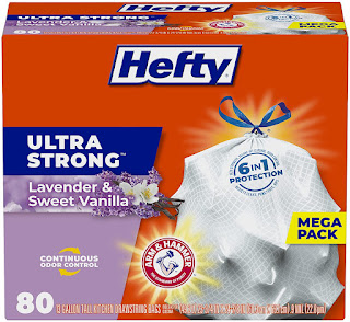 Hefty Ultra Strong Tall Kitchen Trash Bags, Lavender