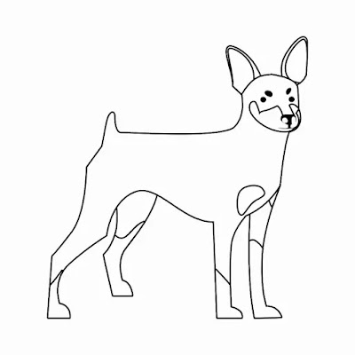 Desenho de um cachorro pinscher