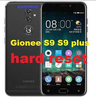 Gionee S9 and S9 Plus hard reset. Pattern removal and frp bypass