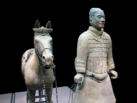 Un soldat et sa monture en terre cuite à Xi'an