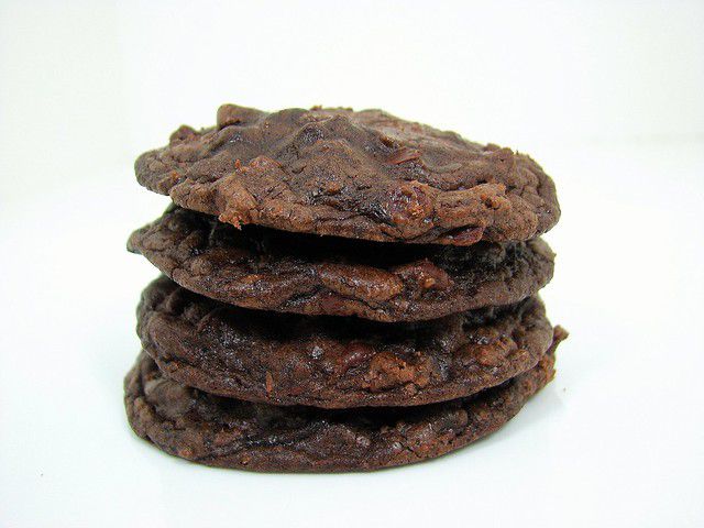 Chewy Triple Chocolate Cookies Recipe