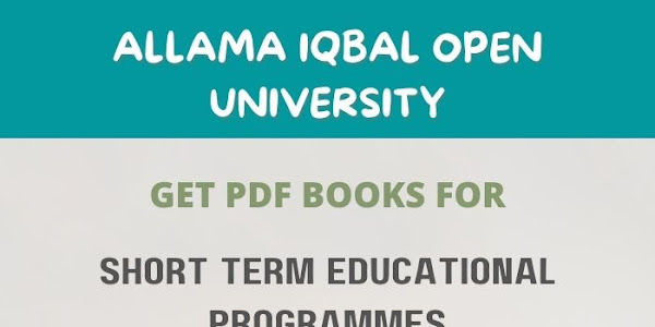 Short Term Educational Programmes - AIOU Books PDF