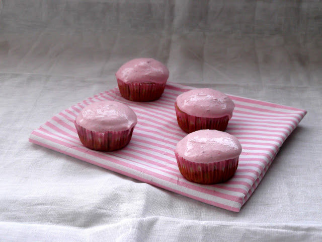 Cupcakes de fresa sin azúcar