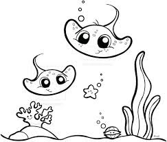 Stingray Coloring Sheet Animals