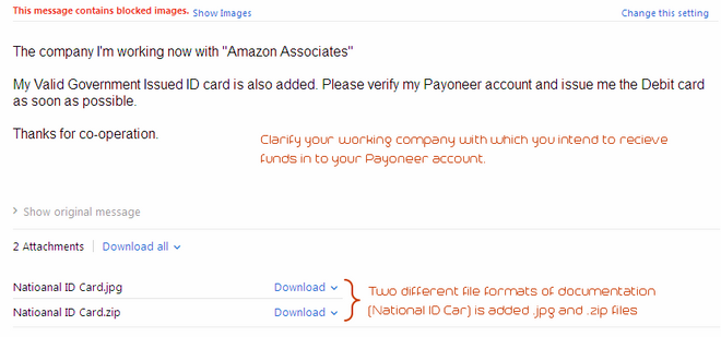 My response to Payoneer