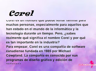 significado del nombre Corel