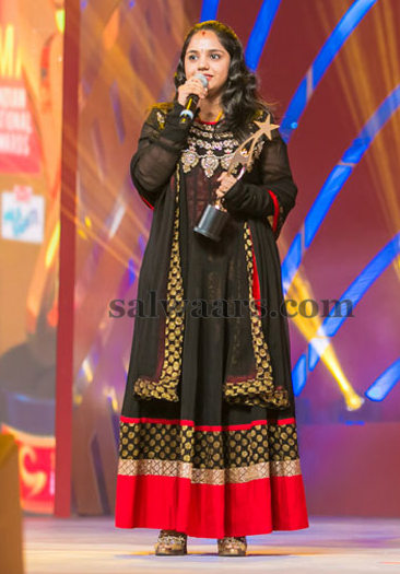 Singer Saindhavi Black Salwar Kameez