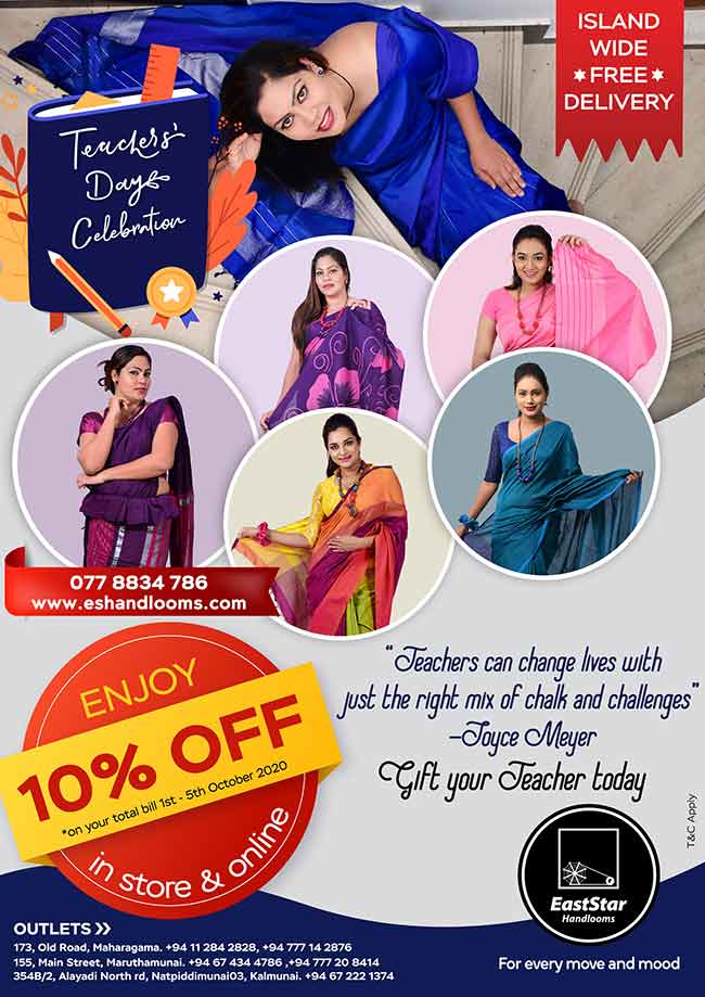 East Star Handlooms - Teachers Day Offer 10% OFF on all Sarees