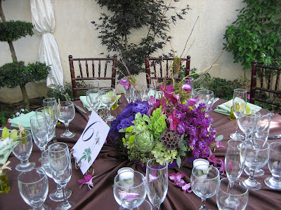 purple centerpieces for weddings