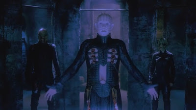 Pinhead and the discount Cenobites arrive to try to convince us that this really is a Hellraiser movie, honest!