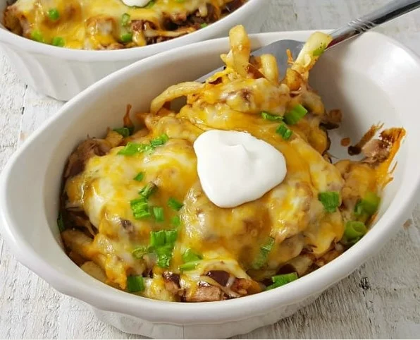 CHEESY BBQ PORK FRIES RECIPE