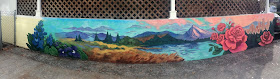 portland mural, mount hood, portland muralist, portland muralist, roses mural, texas mural, portland artist