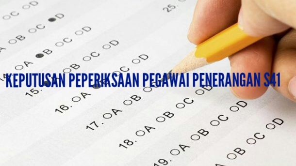 Semakan Keputusan Peperiksaan Pegawai Penerangan Gred S41