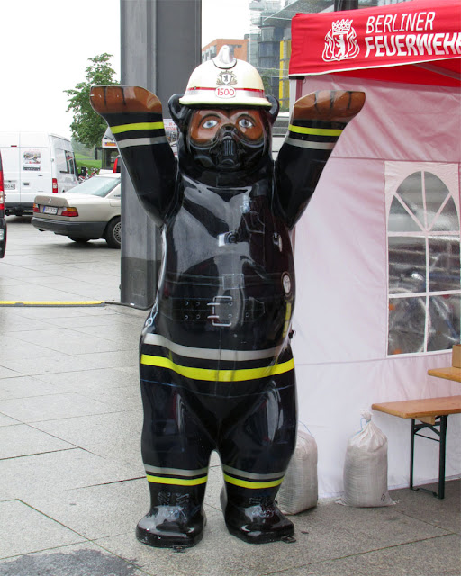 Firefighter Bear, Berlin Firefighter Challenge, Potsdamer Platz, Berlin