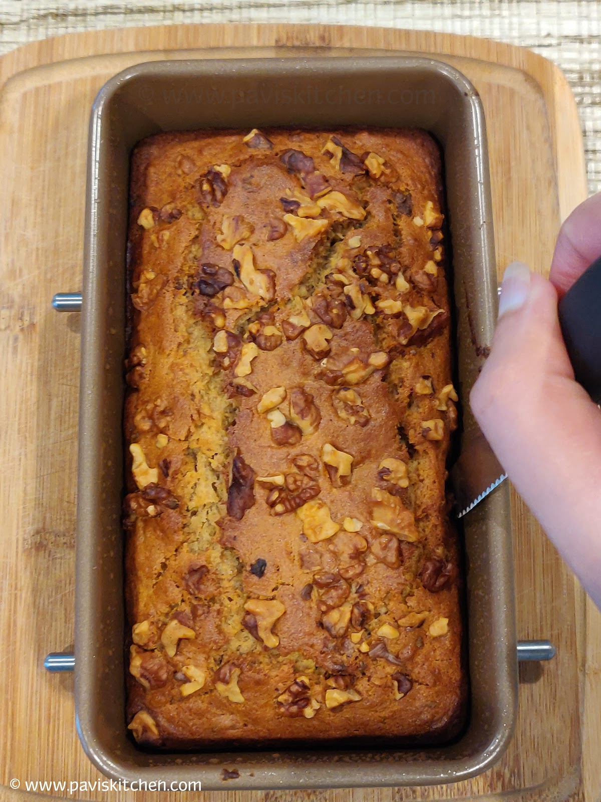 Banana Walnut Bread eggless vegan