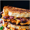 Hot buffalo chicken and bacon grilled cheese