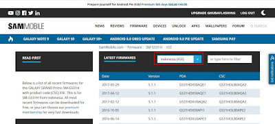 Cara Download Official Firmware Samsung Semua Tipe Di SAMMOBILE