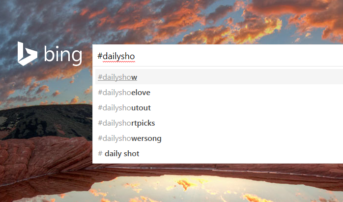 Bing Hashtag Search