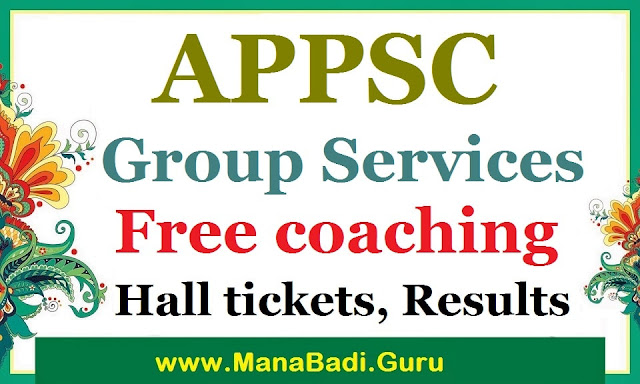 APPSC Group exams, Free coaching to SC students, Hall tickets, Results
