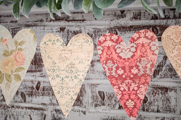 Vintage Inspired Paper Heart Garland - DIY Beautify - Creating Beauty at  Home