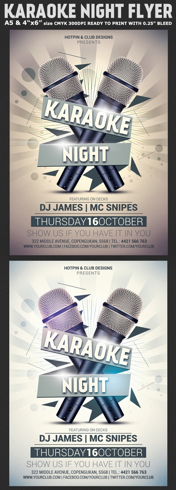  Karaoke Night Flyer Template