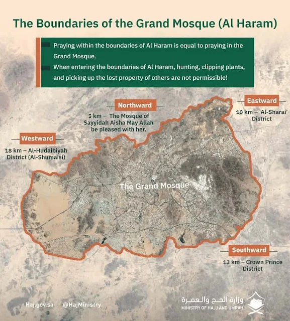 Boundaries of the Makkah Grand Mosque (Masjid Al-Haram) - Saudi-Expatriates.com