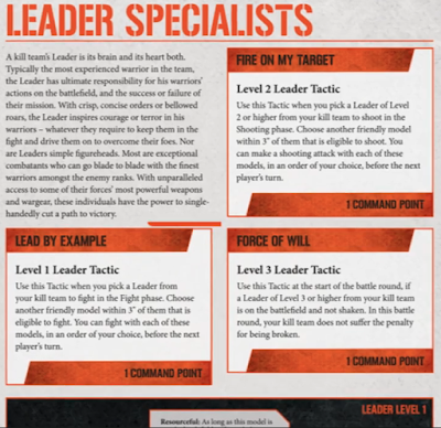 Líderes Especialistas Kill Team