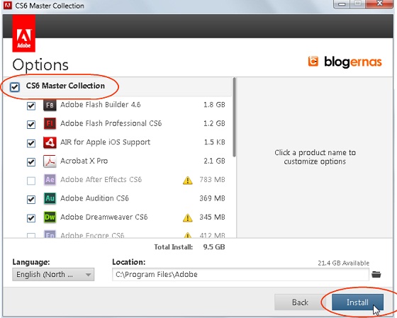 Cara Install Adobe CS6 Master Collection (Full Gambar Tutorial)