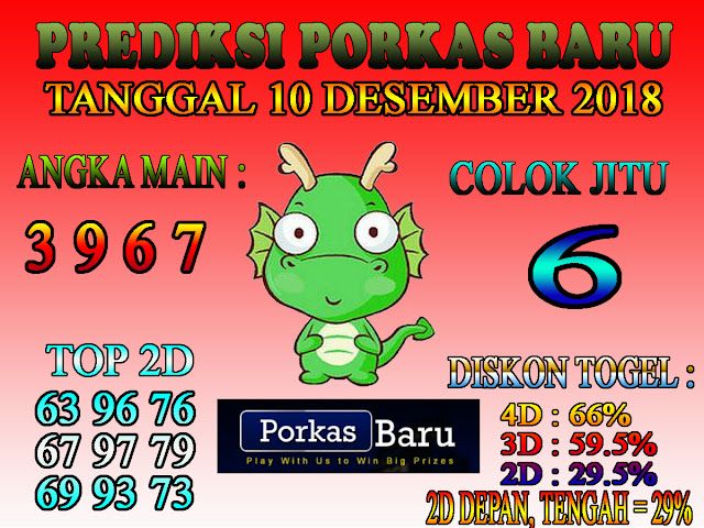 Prediksi Togel Porkas Baru 10 Desember 2018