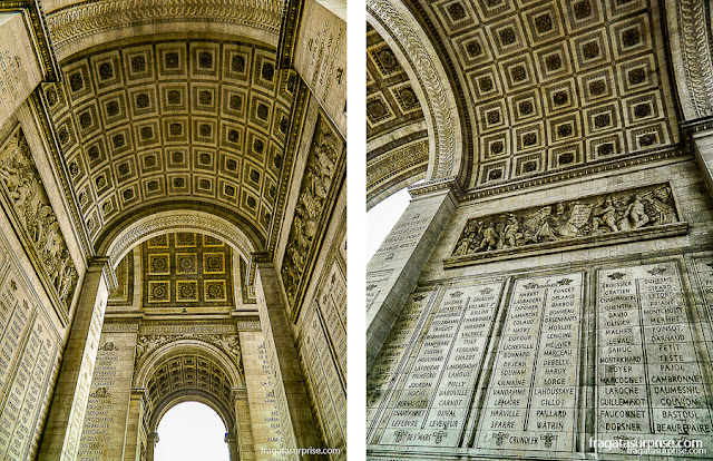 Inscrições no Arco do Triunfo, Paris