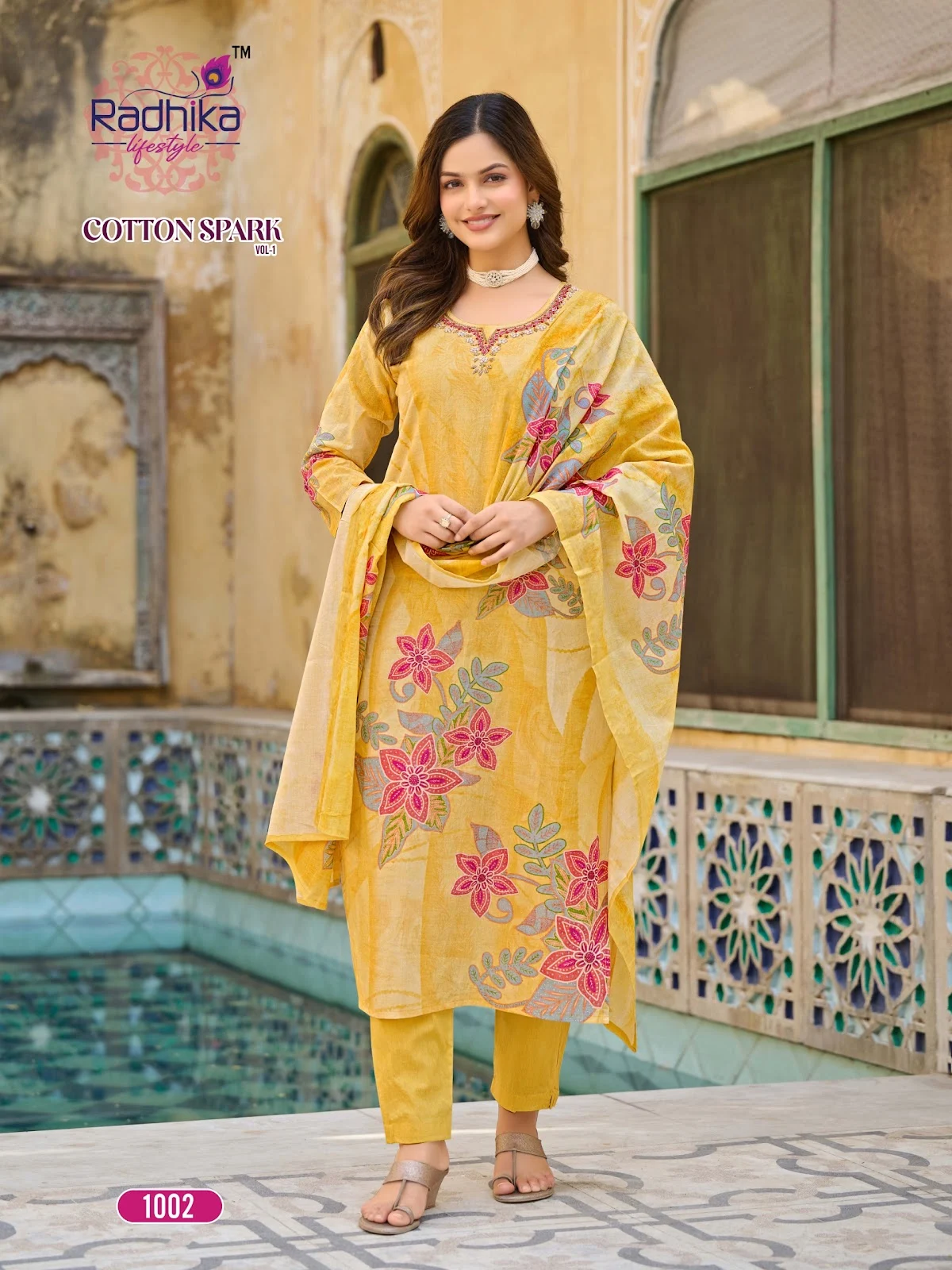 Cotton Spark Vol 1 Radhika Lifestyle Handwork Readymade Pant Style Suits