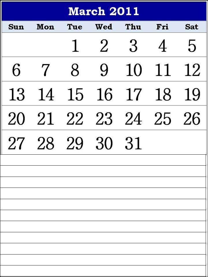 free calendars. free calendars march 2011.