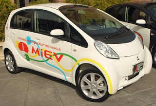 Electric car 2010 Mitsubishi i-MiEV low emition